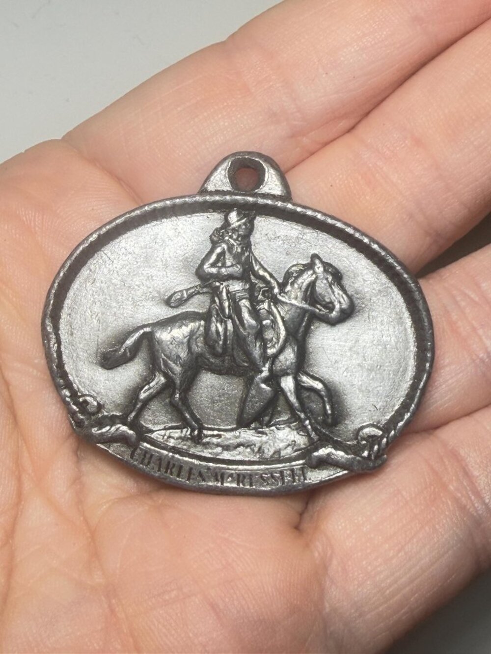 Charles M Russell Drifters Pendant Vintage Sculptured Reproduction